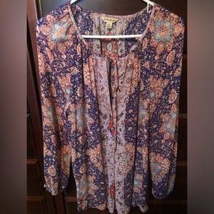 Lucky brand women’s medium tunic blouse